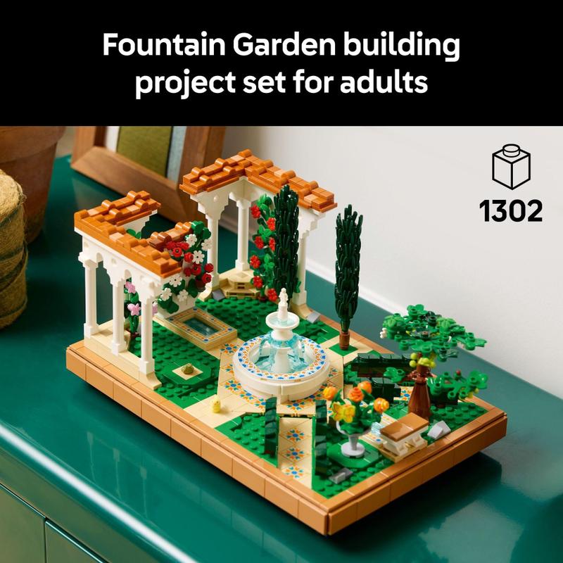 Conjunto de construção LEGO Icons Fountain Garden 10359 Adultos 18